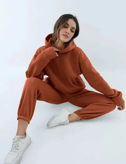 Helene | Komfortabelt Dame Joggingtøj med Hoodie og Joggingbukser