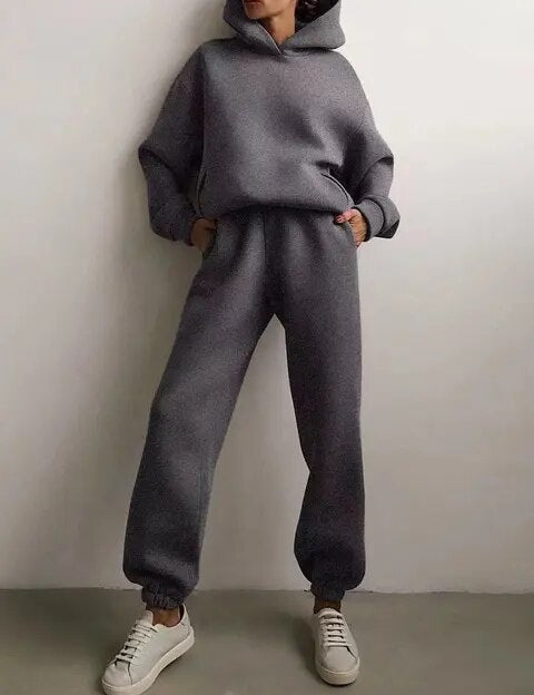 Helene | Komfortabelt Dame Joggingtøj med Hoodie og Joggingbukser