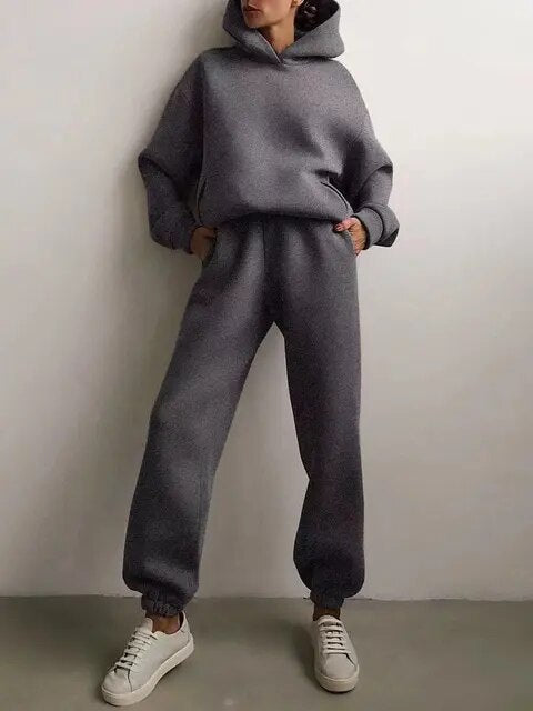 Helene | Komfortabelt Dame Joggingtøj med Hoodie og Joggingbukser