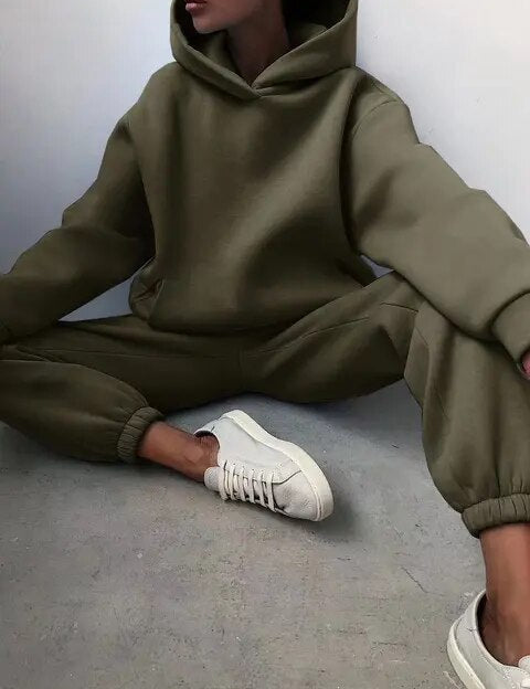 Helene | Komfortabelt Dame Joggingtøj med Hoodie og Joggingbukser