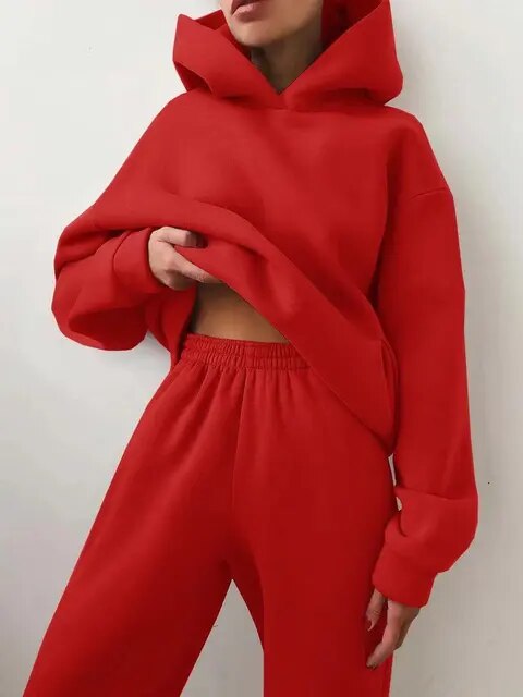 Helene | Komfortabelt Dame Joggingtøj med Hoodie og Joggingbukser