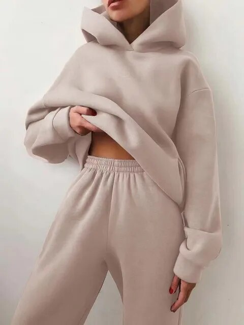 Helene | Komfortabelt Dame Joggingtøj med Hoodie og Joggingbukser