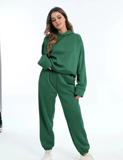 Helene | Komfortabelt Dame Joggingtøj med Hoodie og Joggingbukser