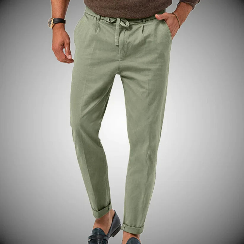 Luca | Slim-Fit Linned Casual Bukser til Herrer