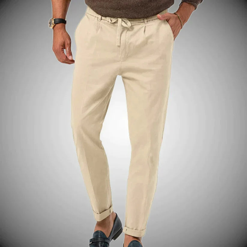 Luca | Slim-Fit Linned Casual Bukser til Herrer