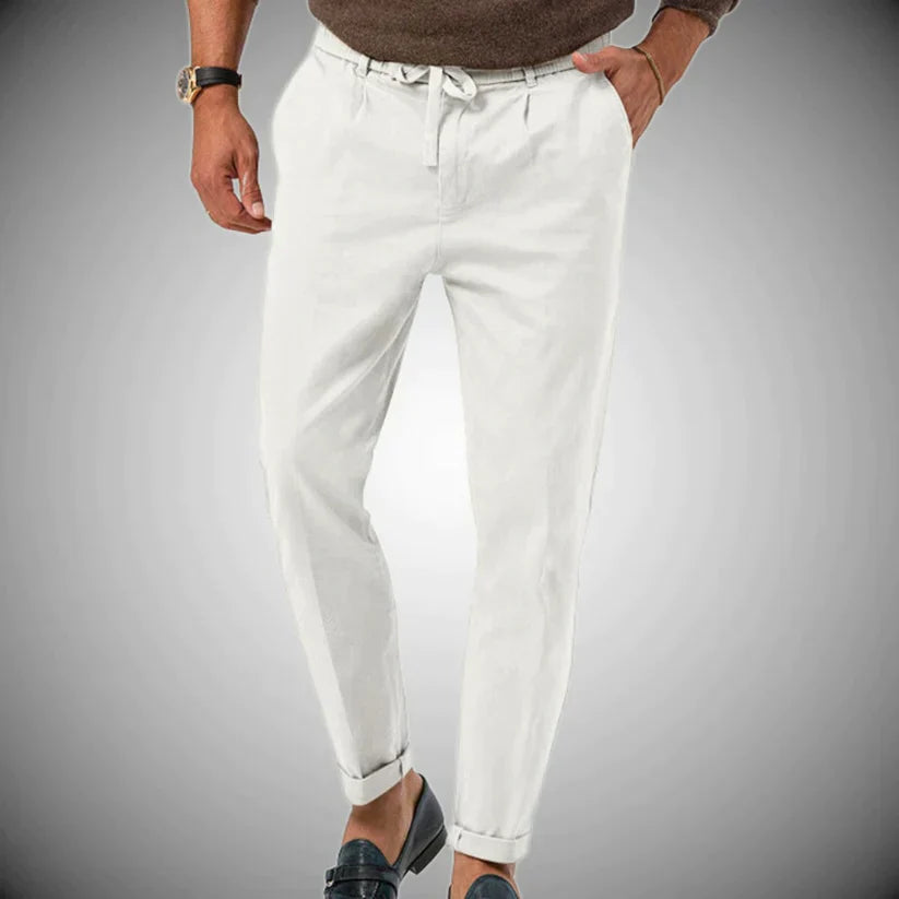 Luca | Slim-Fit Linned Casual Bukser til Herrer