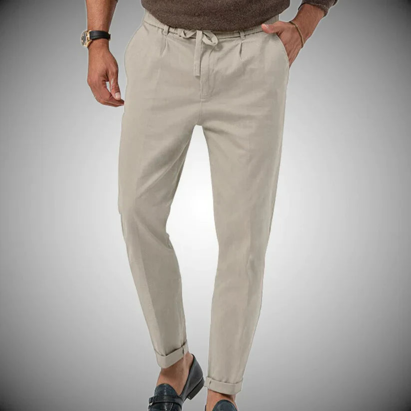 Luca | Slim-Fit Linned Casual Bukser til Herrer