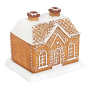 Jule Sne Top Resin Ginger Cake Cottage Røgelsebrænder 0