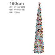 Jule farverige, udtrækkelige, foldbare juletræsdekorationer 5