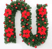 Juleguirlande | Elegant rattanbanner med varm LED-belysning 6