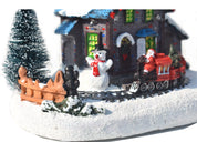 Julepynt Farverige Lysende Små Huse Harpiksdekorationer 5