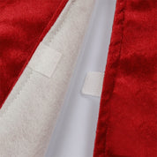 Julerød fløjlsstof snefnug træskørt 3