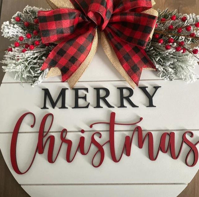 Juletræbræt Guirlande dørpladedekorationer 4