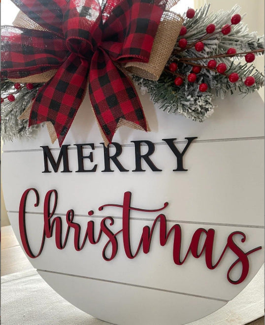 Juletræbræt Guirlande dørpladedekorationer 8