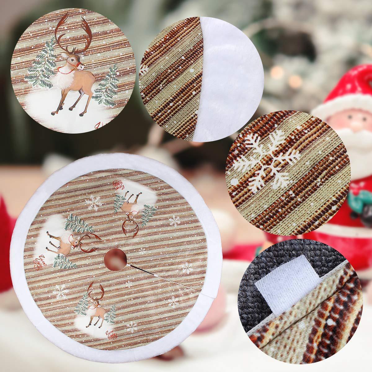 Juletræsbundpynt til juletræ, træskørt, 98 cm, flannel, gammel mandstræ 4