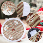 Juletræsbundpynt til juletræ, træskørt, 98 cm, flannel, gammel mandstræ 4