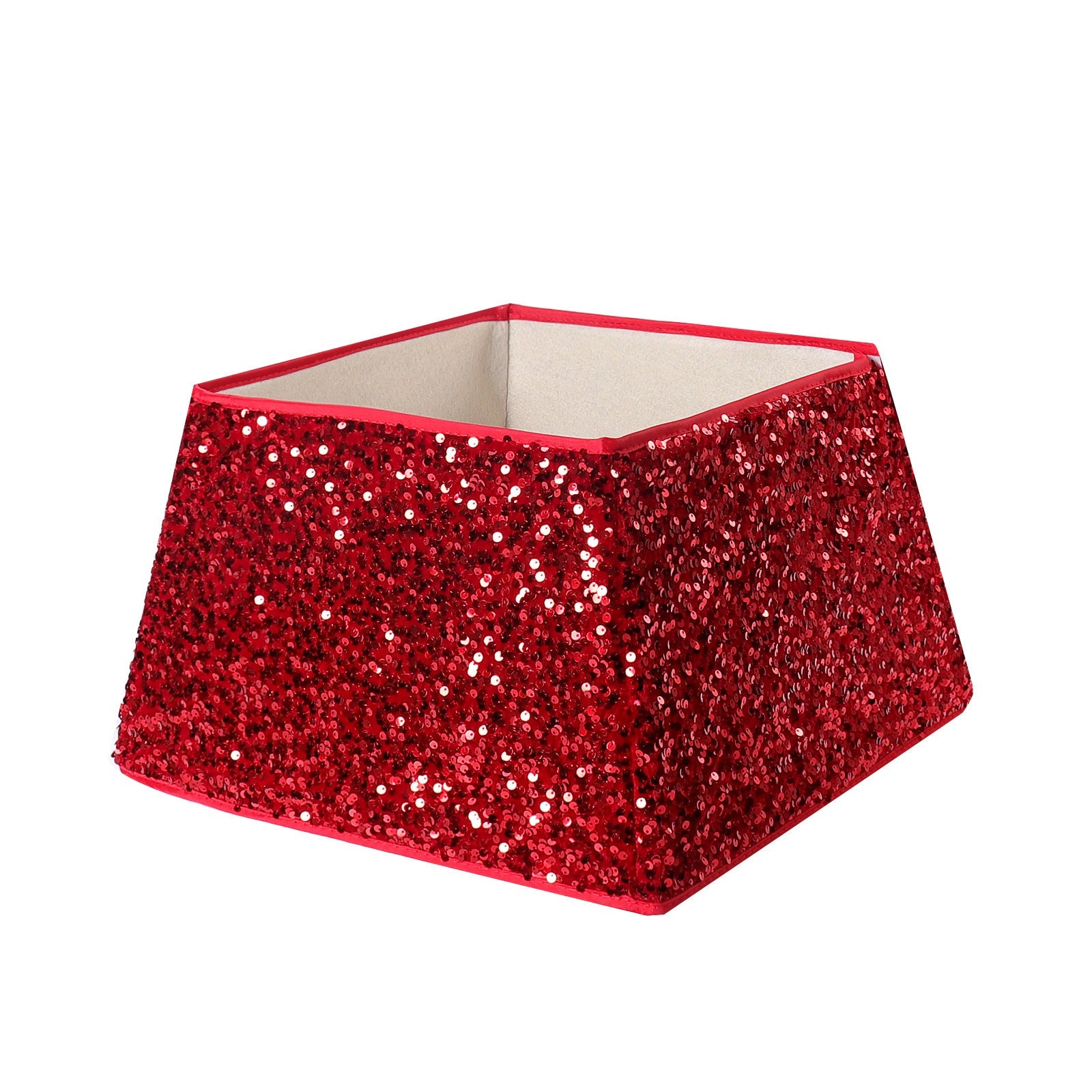 Juletræsforklæde med pailletter og dekorativ base 4