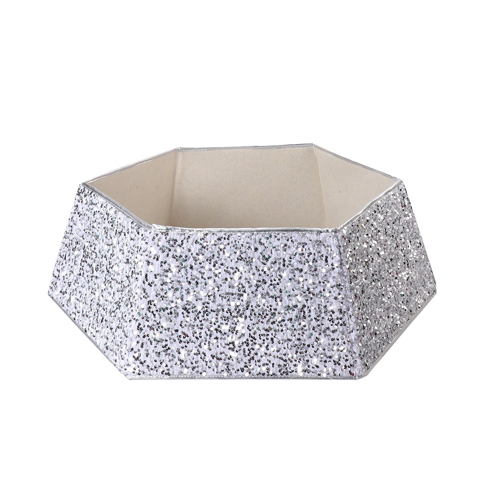 Juletræsforklæde med pailletter og dekorativ base 6