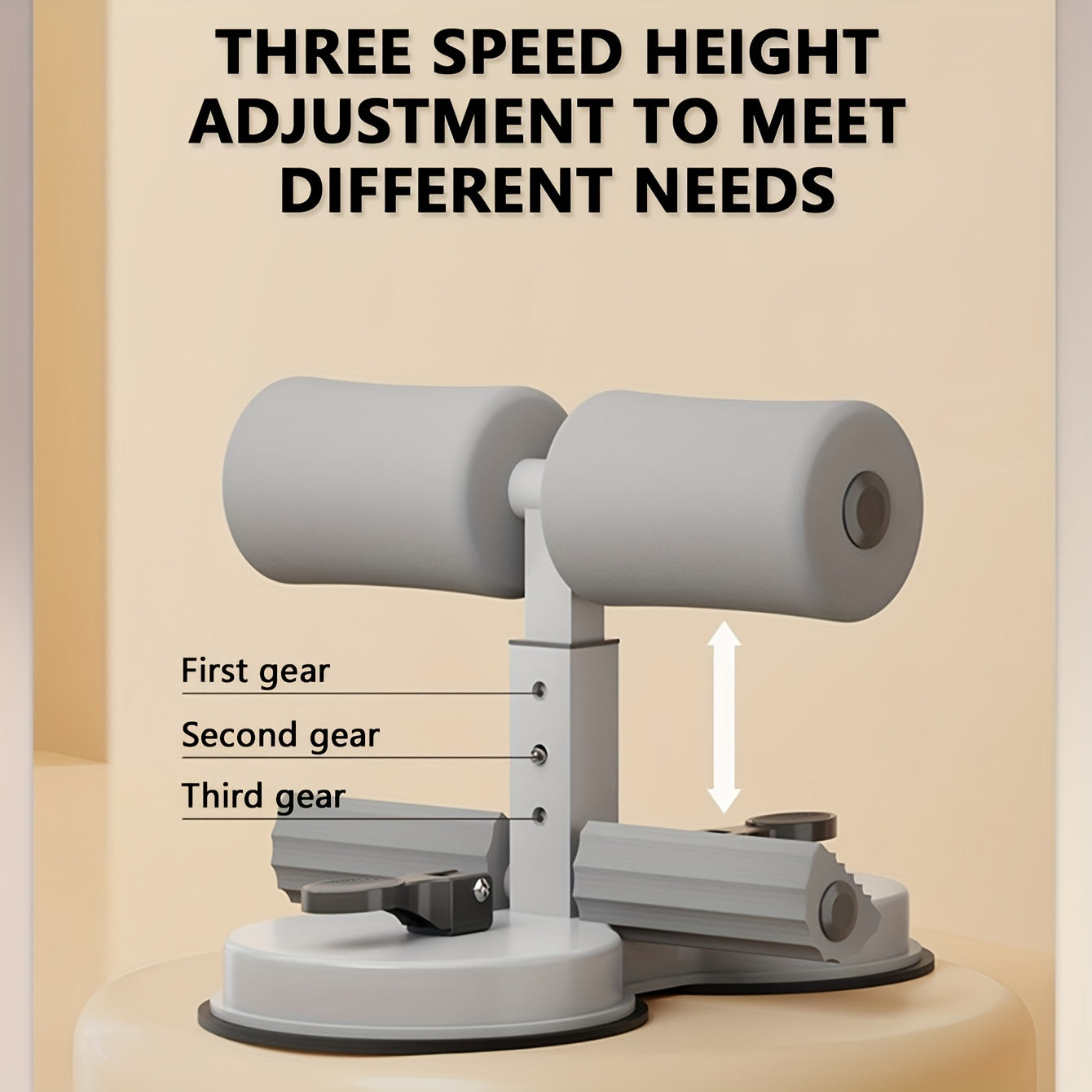 Justerbar mavebøjleassistent med dobbelte sugekopper – ideel til hjemmefitness og coretræning 2