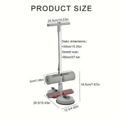 Justerbar mavebøjleassistent med dobbelte sugekopper – ideel til hjemmefitness og coretræning 4