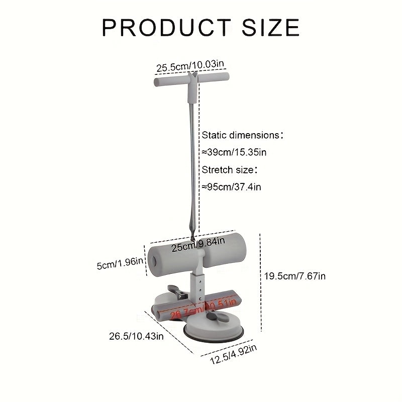 Justerbar mavebøjleassistent med dobbelte sugekopper – ideel til hjemmefitness og coretræning 4