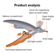 Kæledyrs kæbeklipper med lys 7