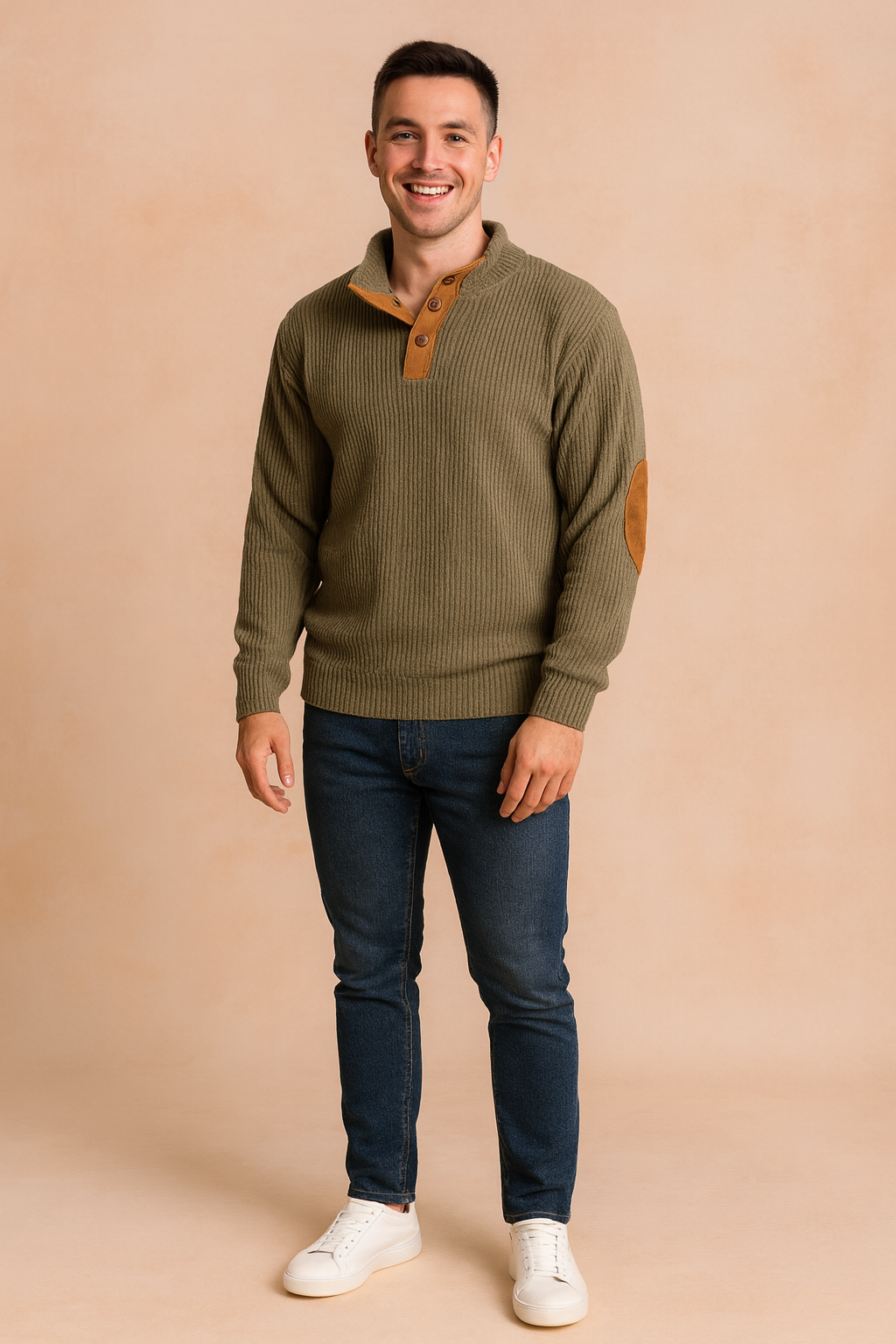 Kajetan | Retro Sweater Med Knapper 0