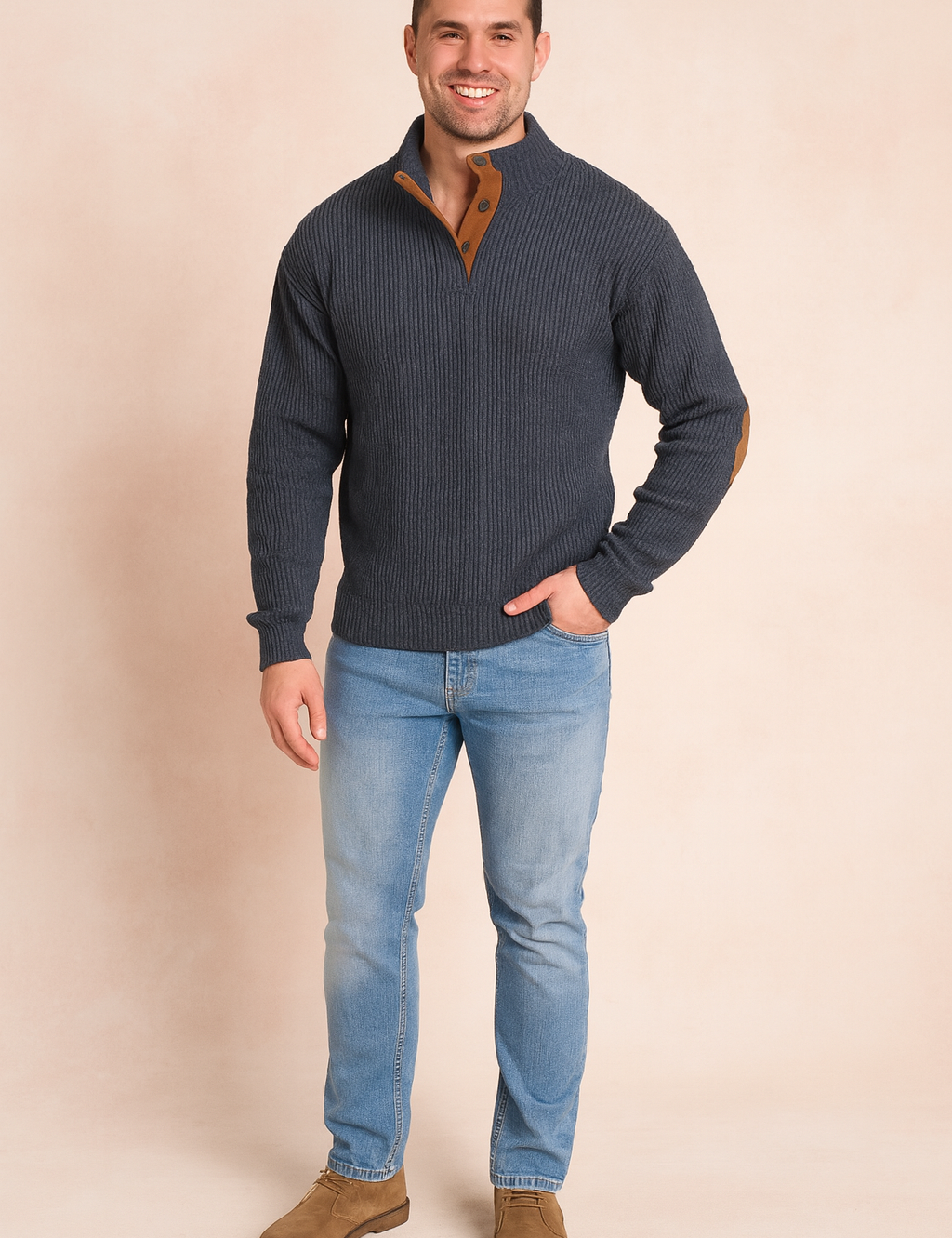 Kajetan | Retro Sweater Med Knapper 1