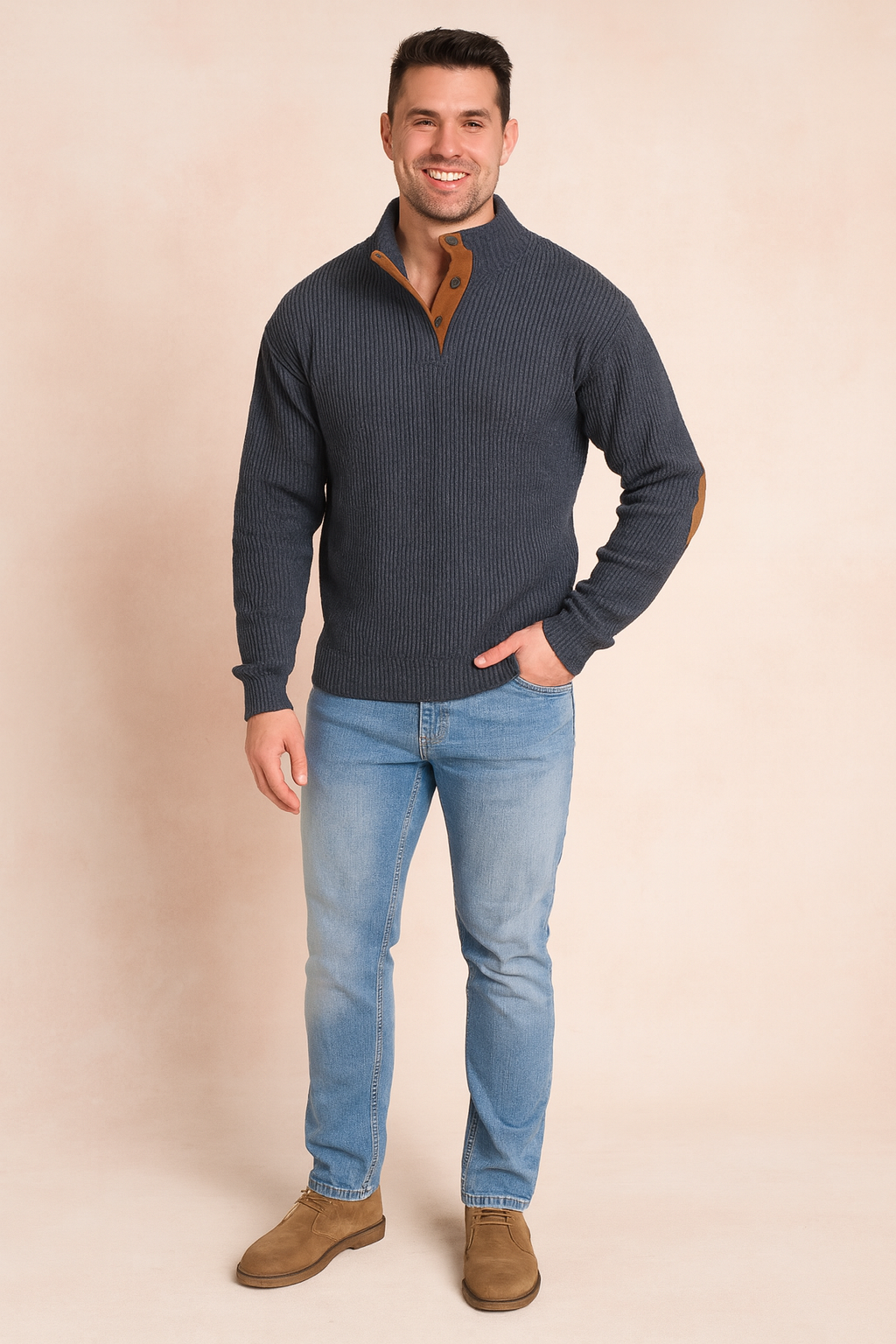 Kajetan | Retro Sweater Med Knapper 1