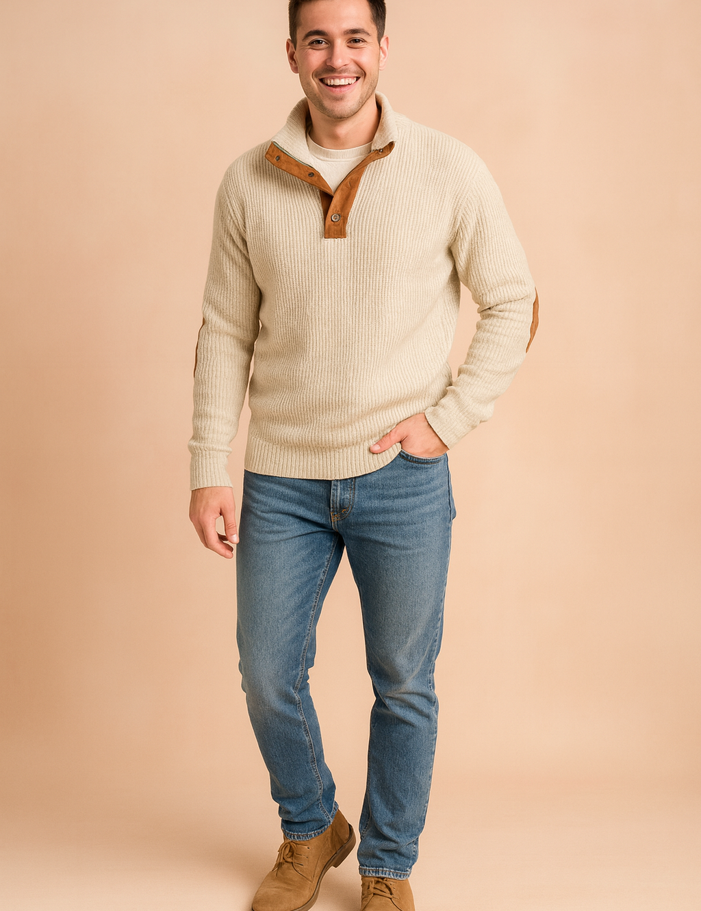 Kajetan | Retro Sweater Med Knapper 3