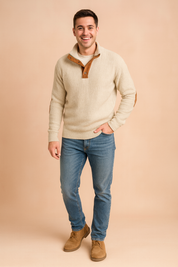 Kajetan | Retro Sweater Med Knapper 3