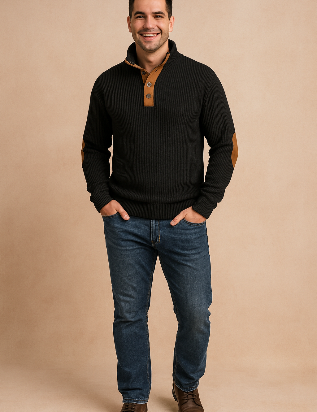 Kajetan | Retro Sweater Med Knapper 4