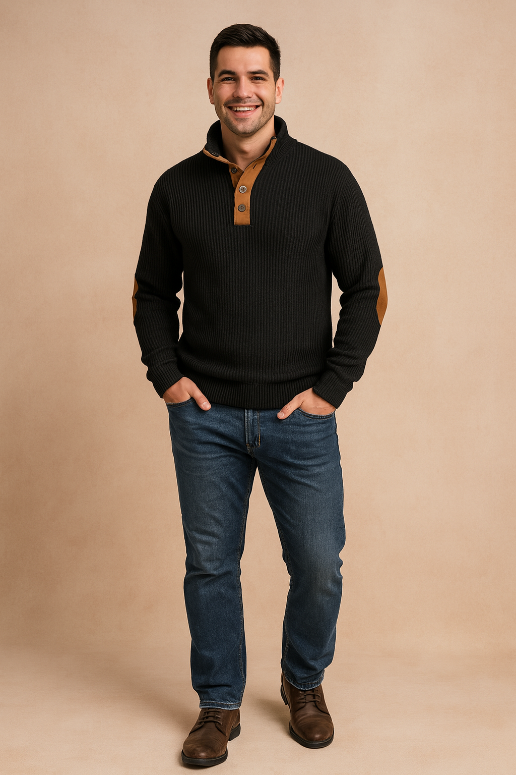 Kajetan | Retro Sweater Med Knapper 4