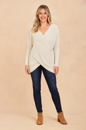 Kalina | Sweater med slå-om-udskæring 1