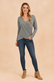 Kalina | Sweater med slå-om-udskæring 5