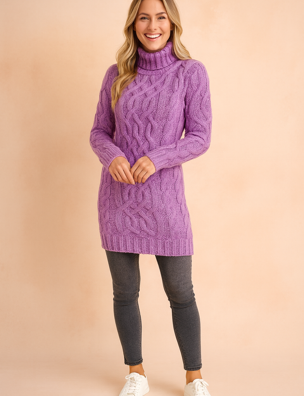 Karolina | Kabelstrikket rullekravetrøje 5