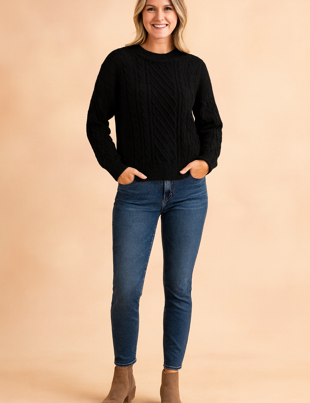 Kinga | Kabelstrikket sweater 1