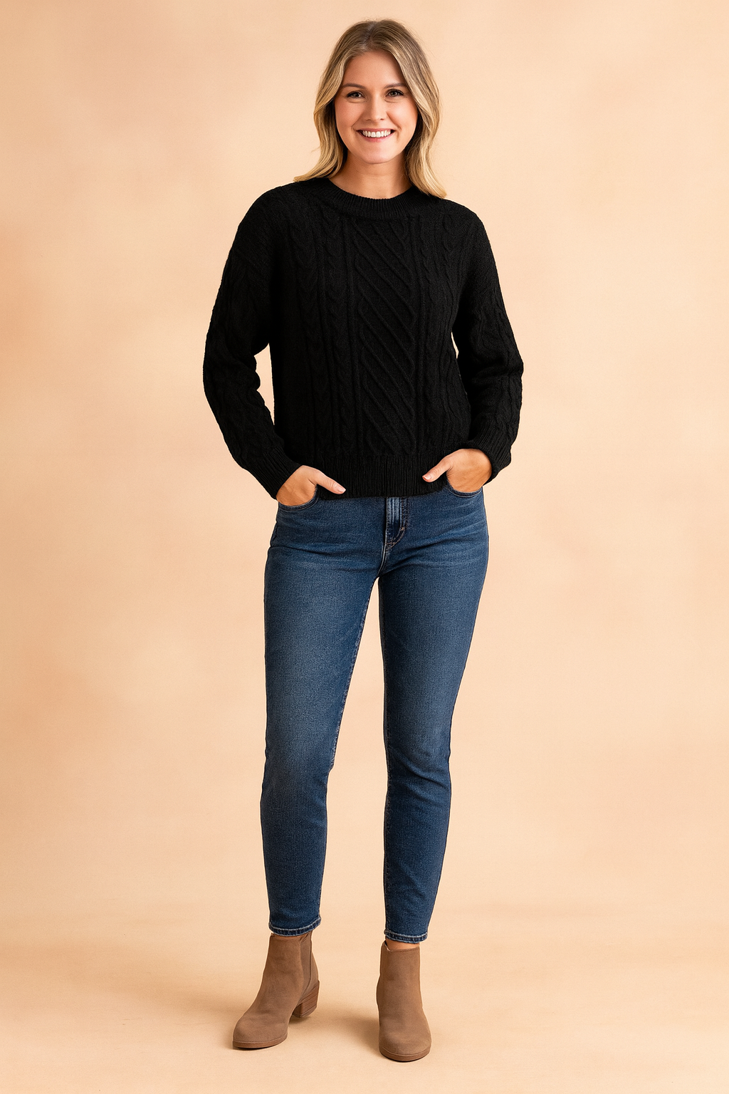 Kinga | Kabelstrikket sweater 1