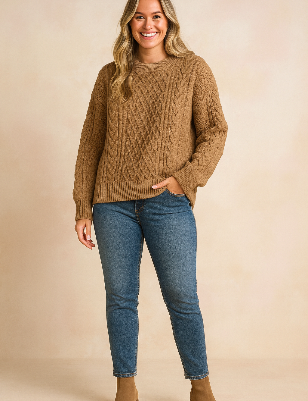 Kinga | Kabelstrikket sweater 2