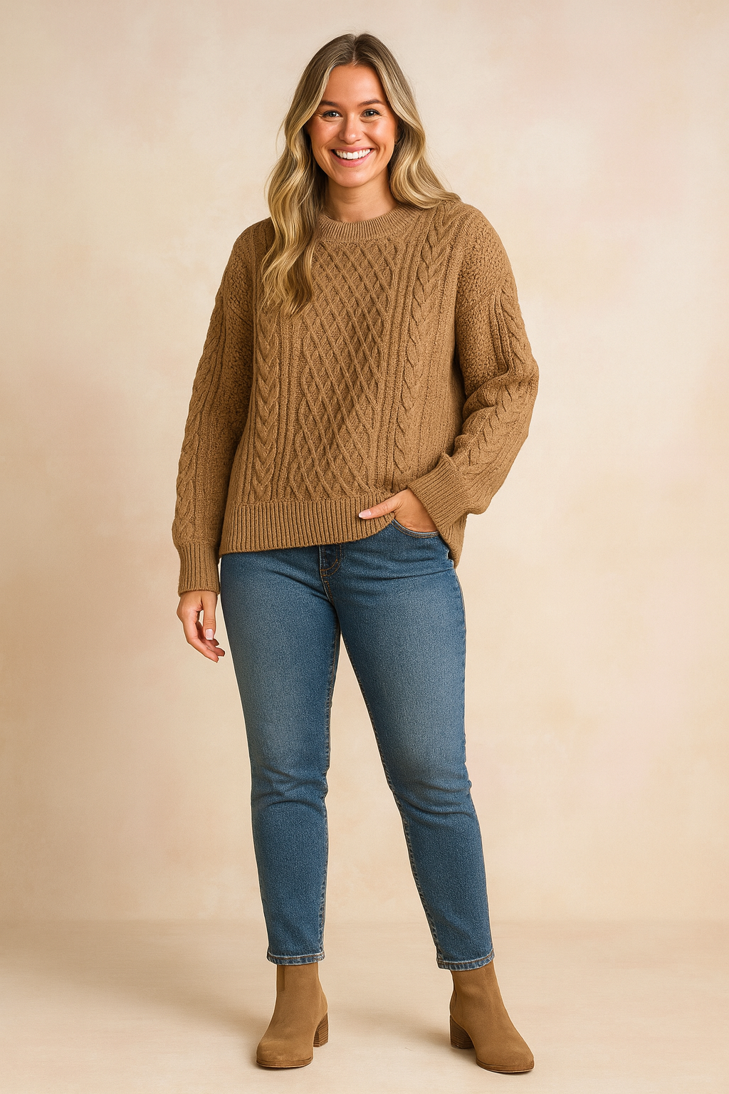 Kinga | Kabelstrikket sweater 2