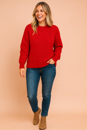 Kinga | Kabelstrikket sweater 4