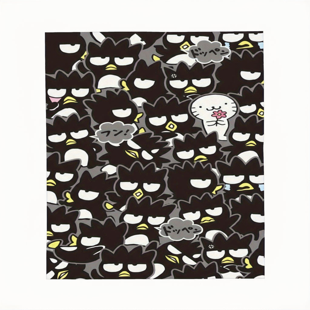 Kitty Flannel Tæppe – Blødt Plys Tæppe med Katte- & Blomstermønster til Seng, Sofa & Rejsekomfort 0