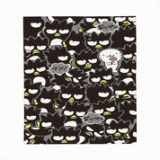 Kitty Flannel Tæppe – Blødt Plys Tæppe med Katte- & Blomstermønster til Seng, Sofa & Rejsekomfort 0