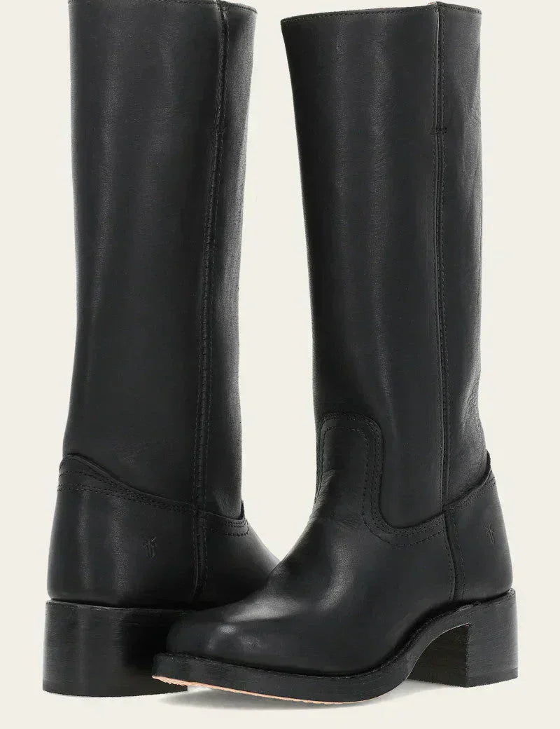 Klassiske damestøvler i læder med blokhæl – Holdbart håndlavet design for tidløs stil 6