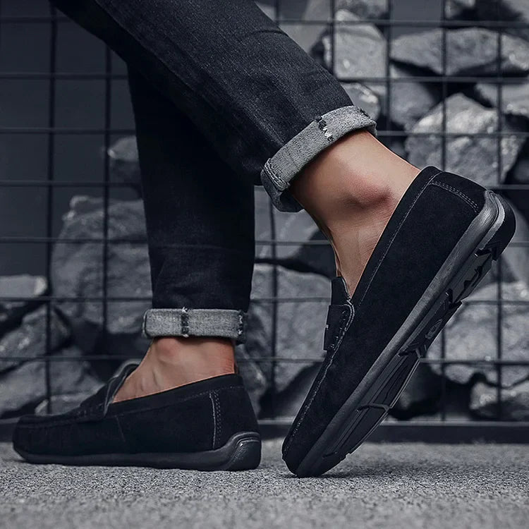 Klassiske slip-on loafers til mænd med justerbar blondedetaljer 5