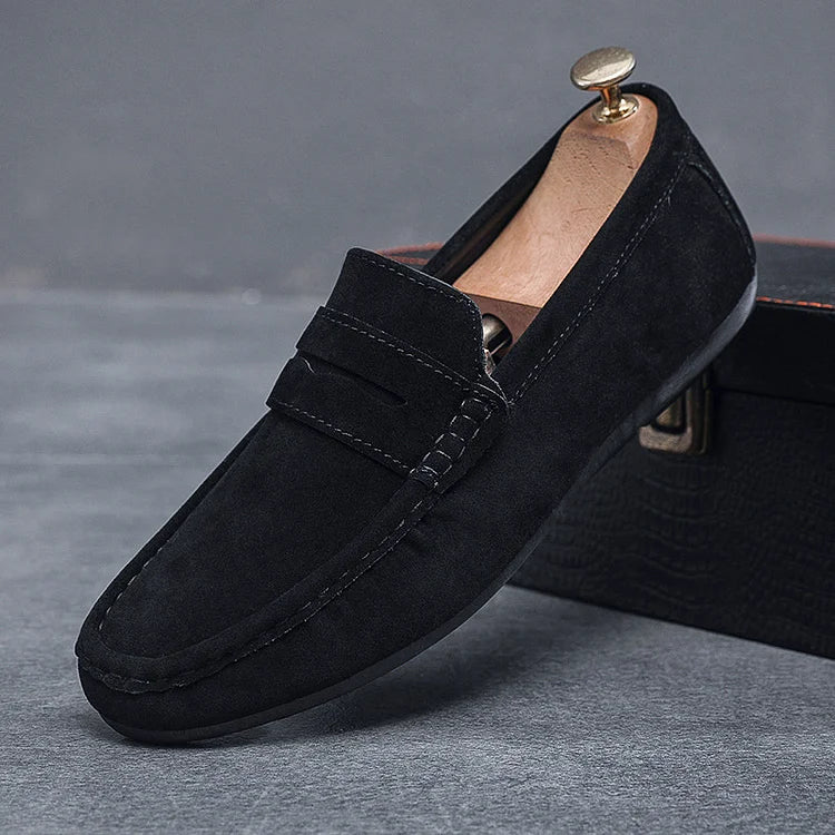 Klassiske slip-on loafers til mænd med justerbar blondedetaljer 7