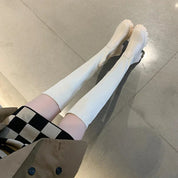 Knæhøje støvler til kvinder med elastisk pasform, chunky sål og lynlås i siden 5