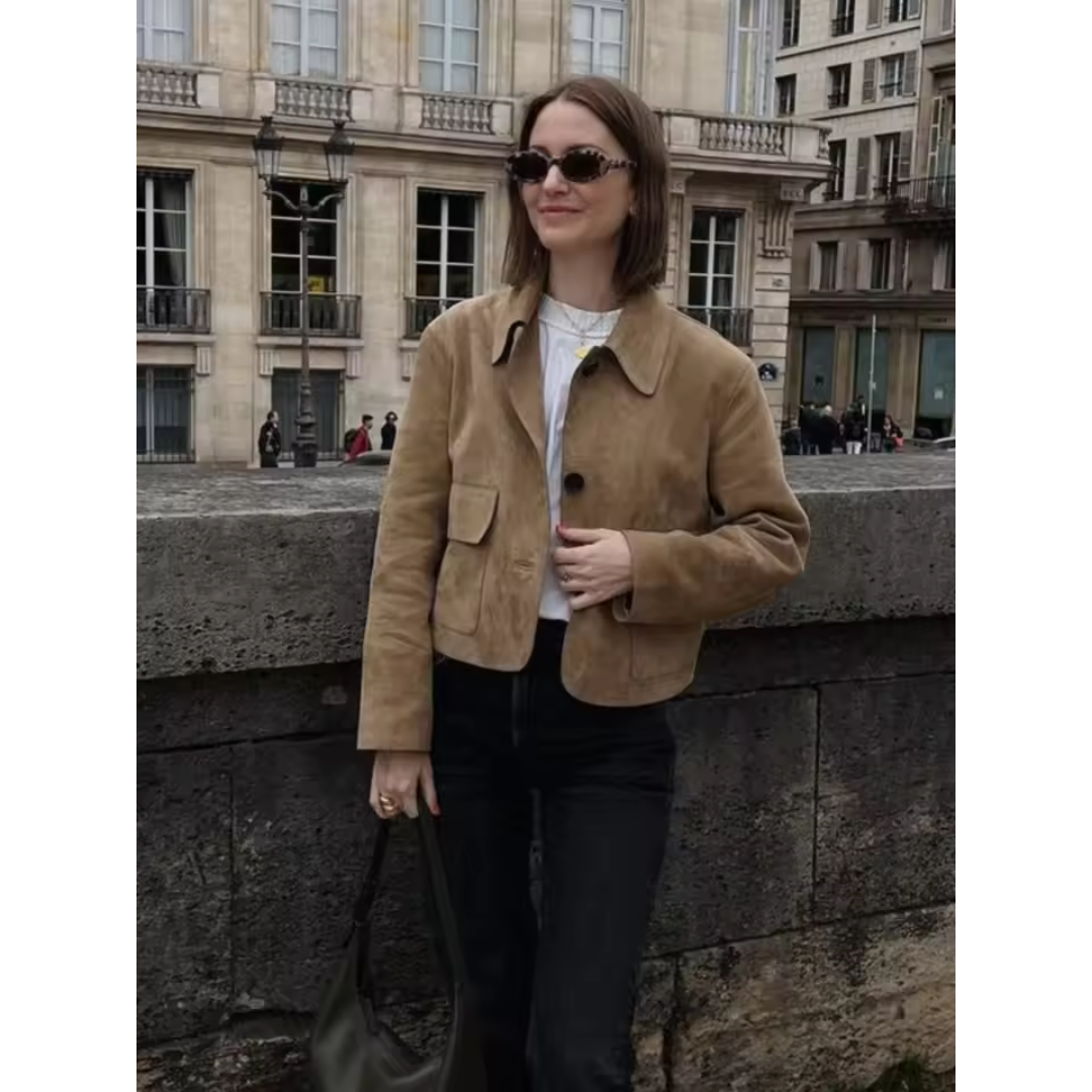 Kort damejakke | lange ærmer 2