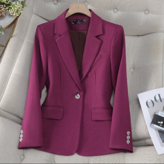 Kvindernes Slim Fit Blazer Elegant Spandex 4