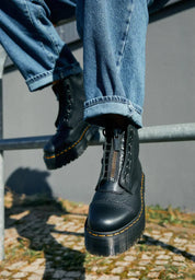 Kvinders Læder Ankelstøvler med Hæl og Holdbar Sål 0